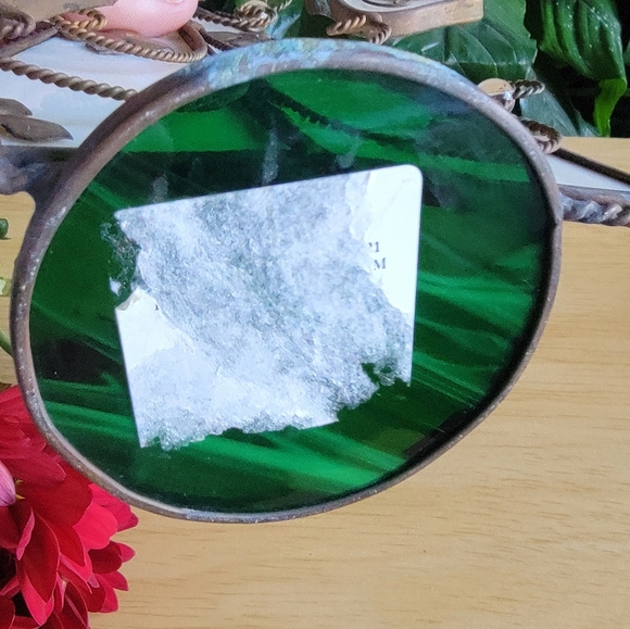 Vintage Stained Glass Metal Christmas Tree with Birds and Star - Picture 4 of 7